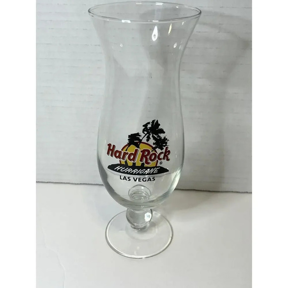 HARD ROCK CAFE Vegas & Maui‎ Tall Hurricane Glass Milkshake Cocktail Lager Beer - Picture 7 of 10